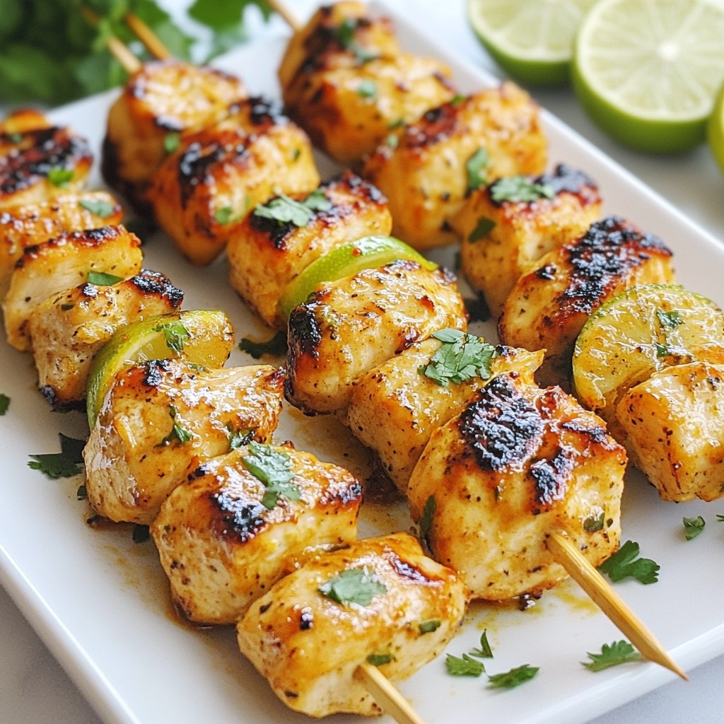 Coconut Lime Chicken Skewers Flavorful Grilling Recipe