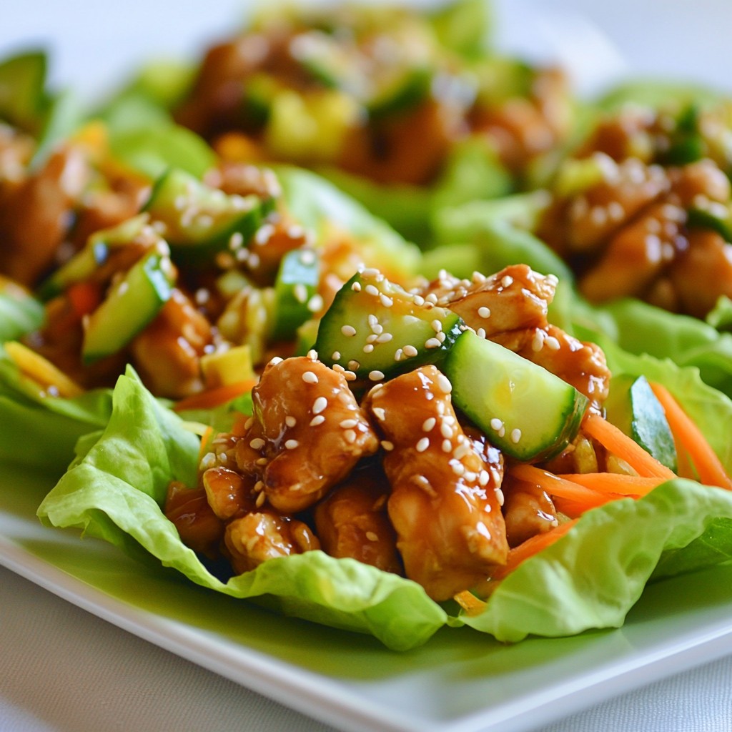 Teriyaki Chicken Lettuce Wraps Flavorful and Fresh Meal