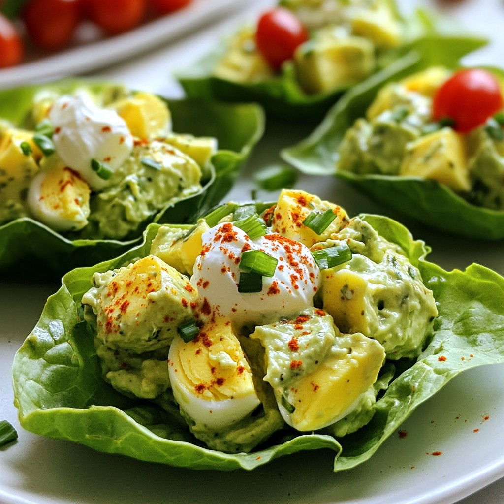 Savory Avocado Egg Salad Lettuce Wraps Delight