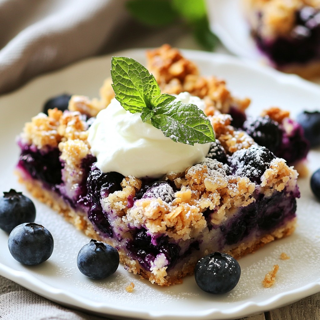Blueberry Oatmeal Crumble Bars Easy and Delicious Treat