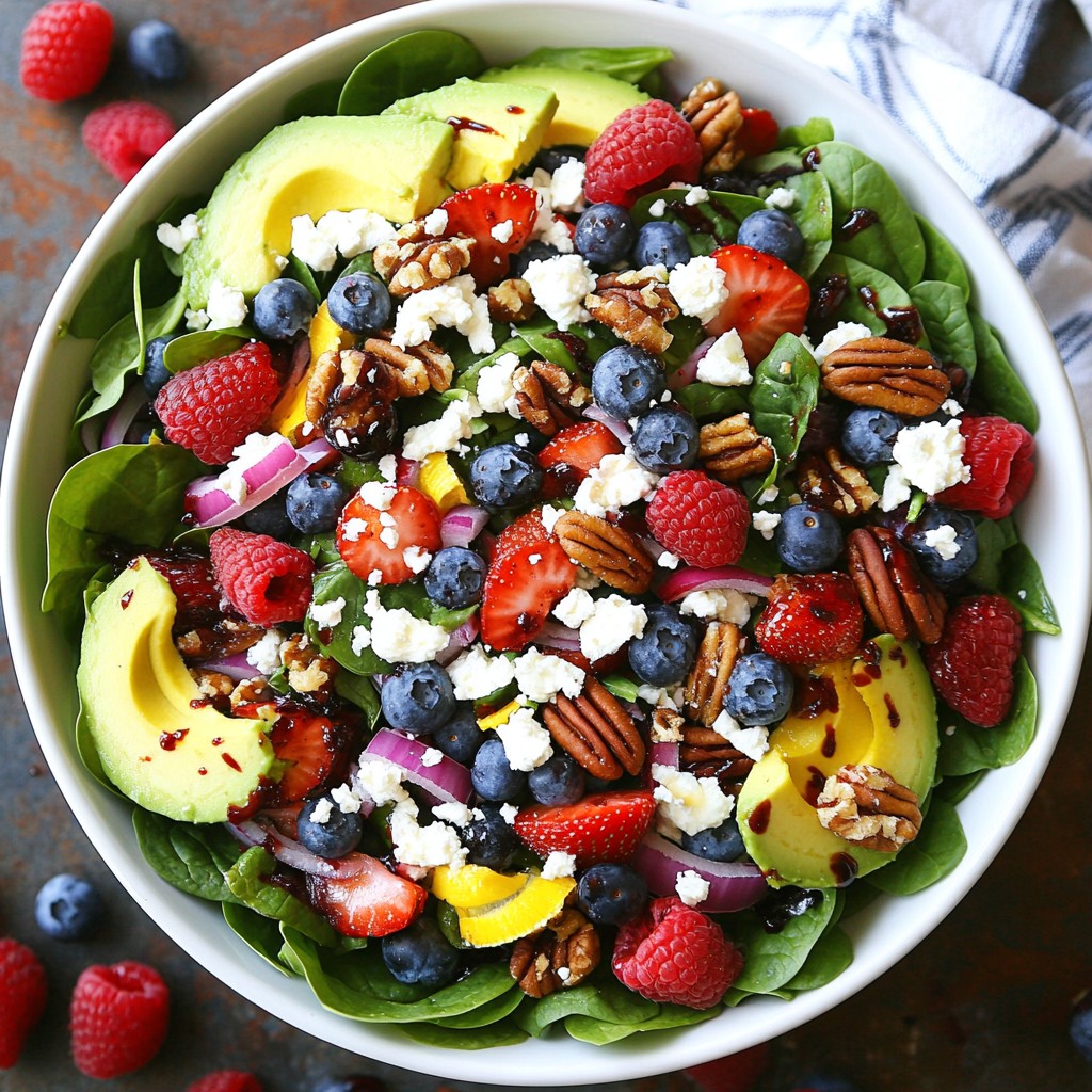 Summer Berry Spinach Salad Fresh and Flavorful Recipe