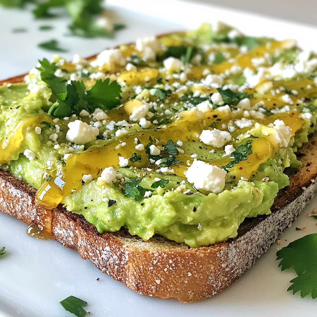 Avocado Toast with Chili Honey Drizzle Delight