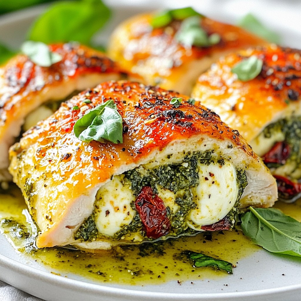 Pesto Mozzarella Stuffed Chicken Easy and Flavorful Dish
