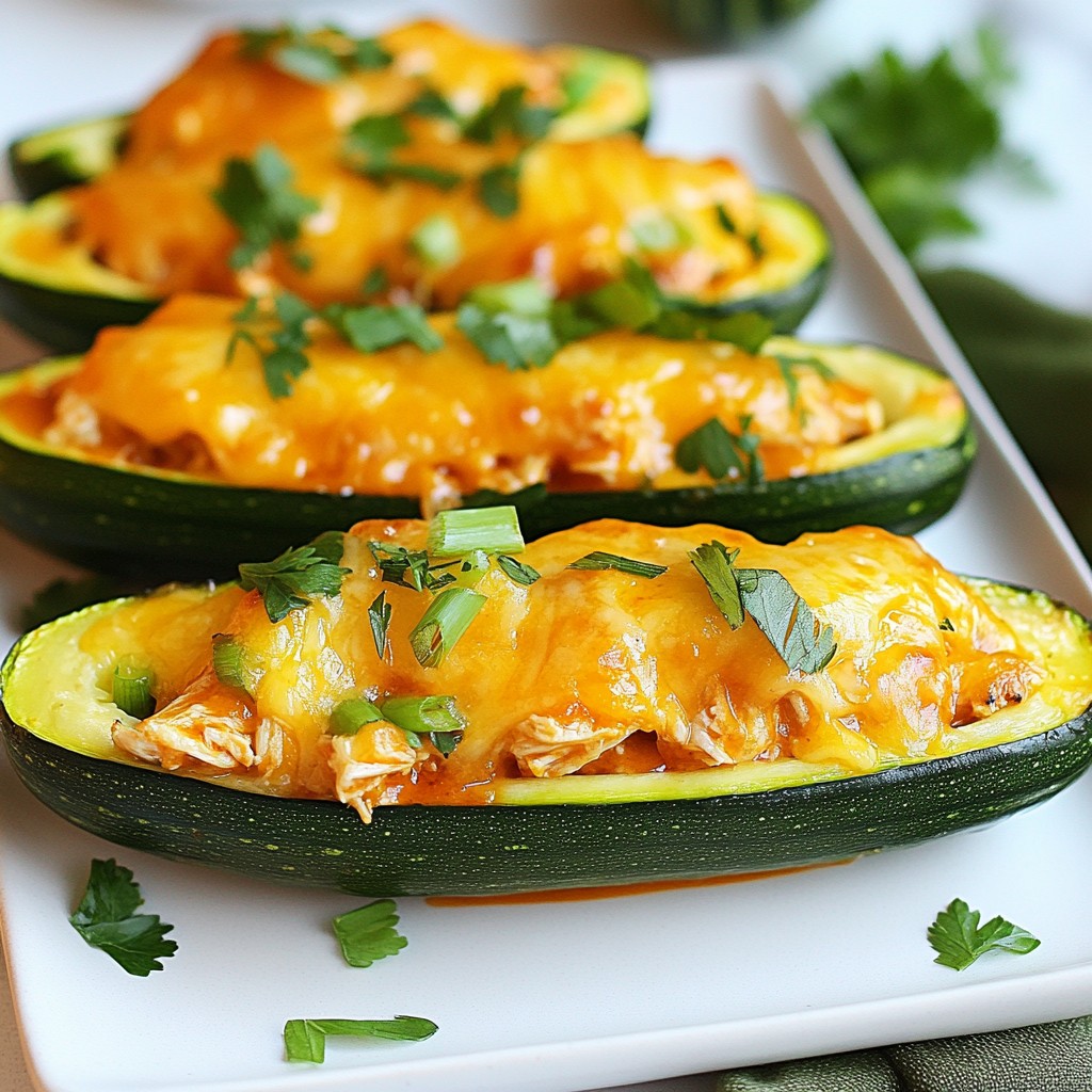 Buffalo Chicken Zucchini Boats Flavorful and Easy Meal