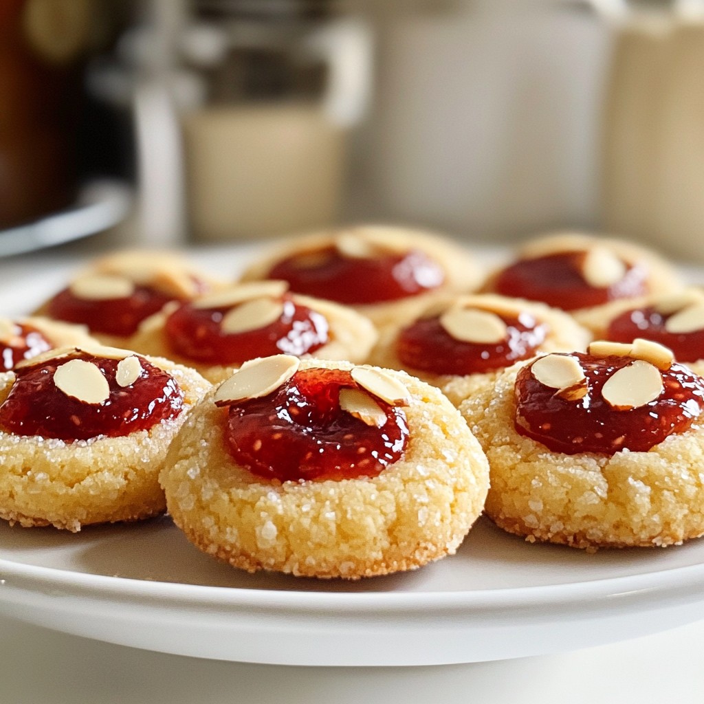 Raspberry Almond Thumbprint Cookies Tasty and Easy Recipe