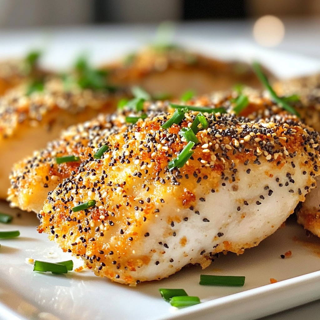 Baked Everything Bagel Chicken Juicy and Flavorful Dish