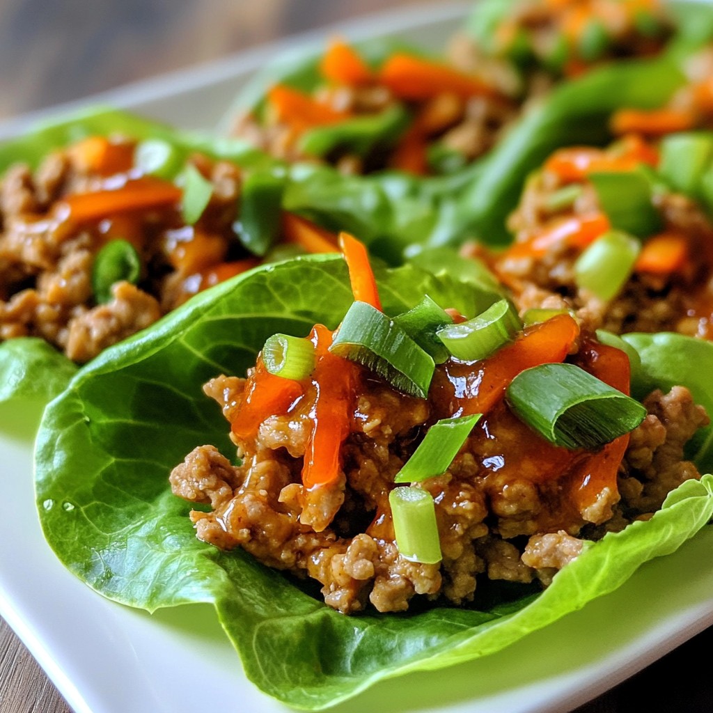 Sweet Chili Turkey Lettuce Wraps Flavorful and Fresh Dish