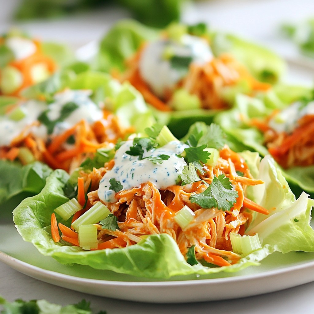 Buffalo Chicken Lettuce Wraps Flavorful and Healthy Dish