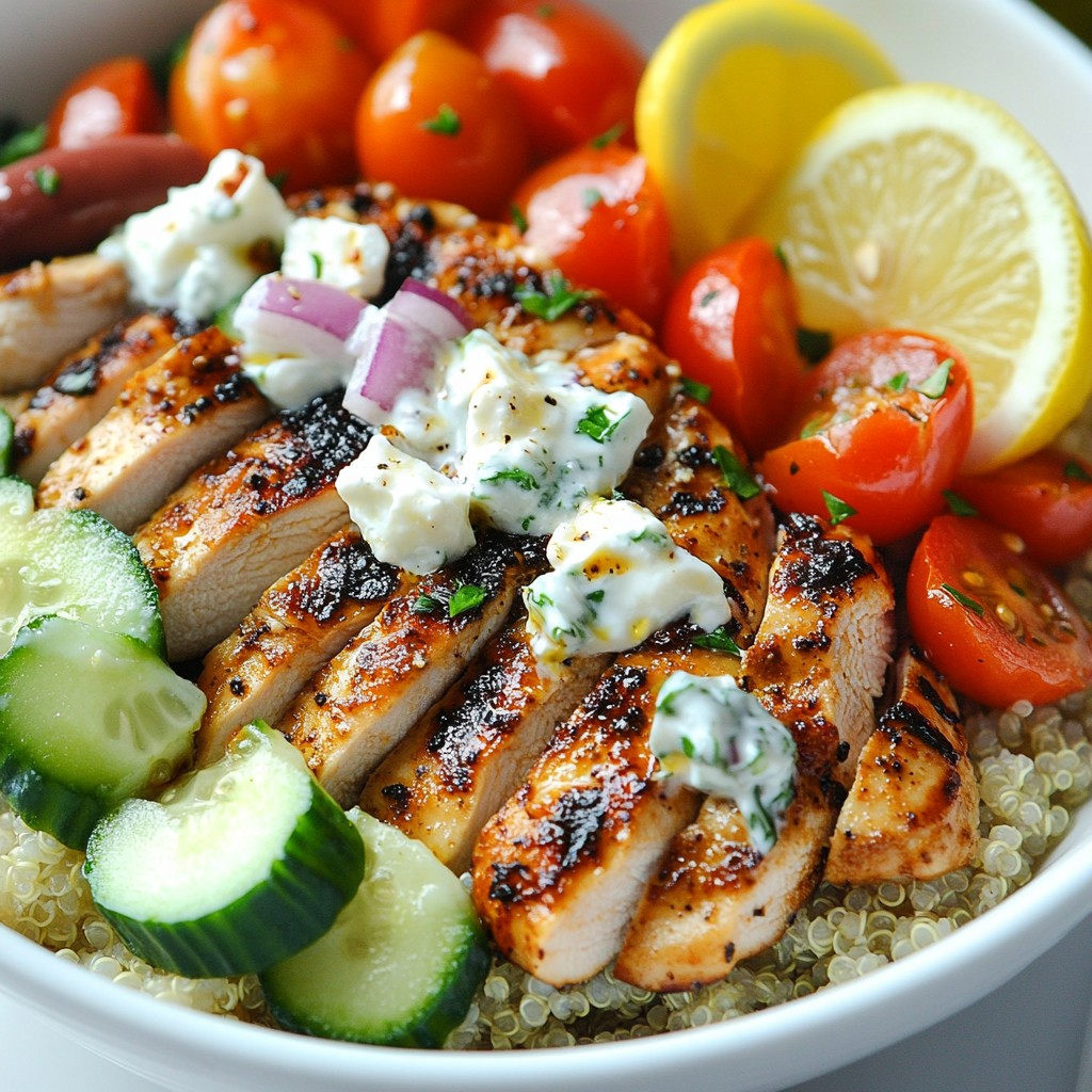Greek Chicken Gyro Bowls Flavorful and Fresh Dish