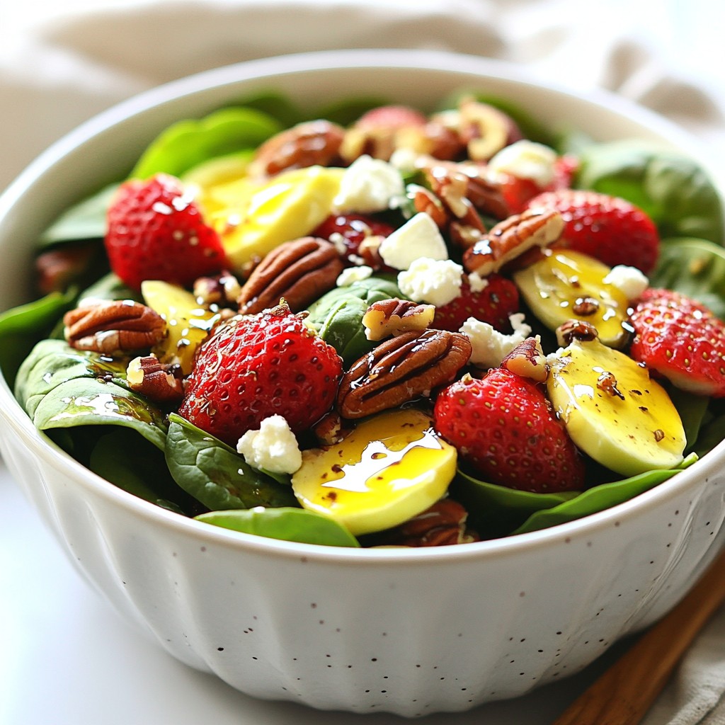 Strawberry Spinach Pecan Salad Fresh and Flavorful Dish