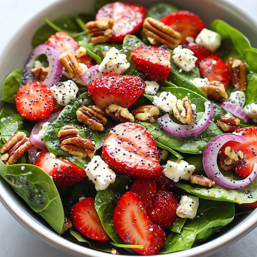 Strawberry Spinach Salad with Poppyseed Dressing Delight