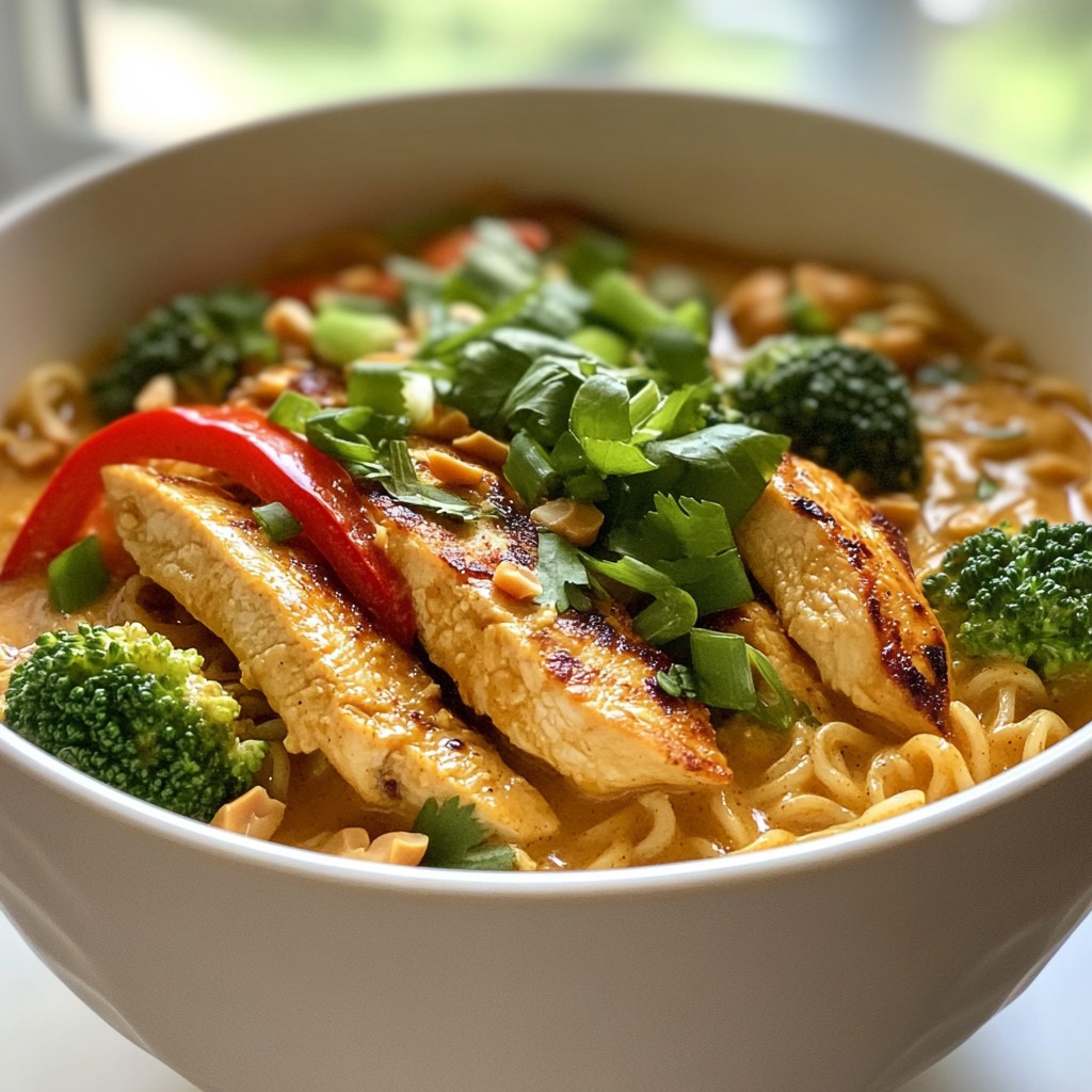 Thai Peanut Chicken Ramen Flavorful and Simple Dish
