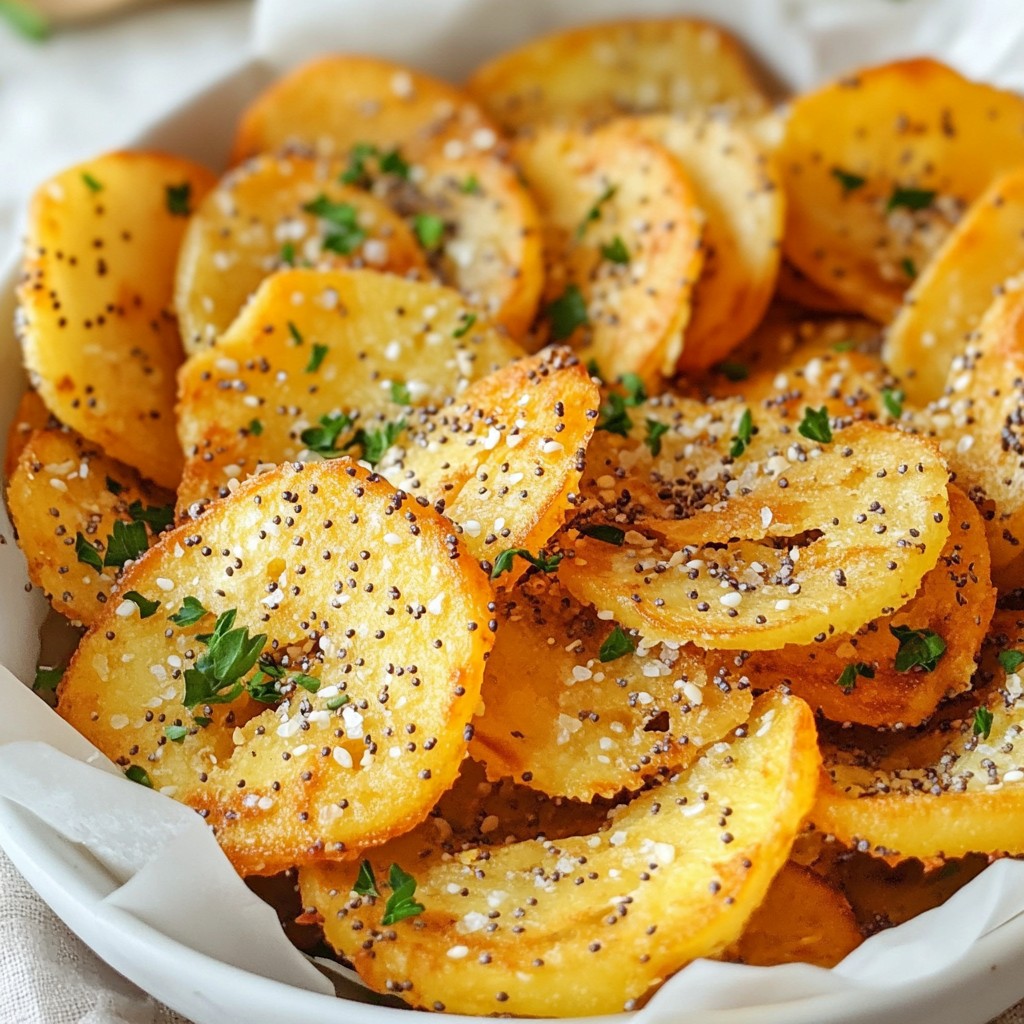Air Fryer Everything Bagel Chips Crunchy Snack Recipe