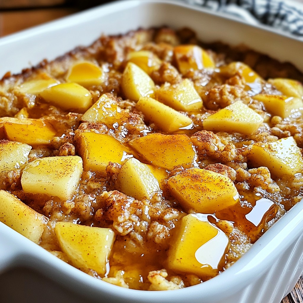 Apple Cinnamon Oatmeal Bake Tasty Family Breakfast