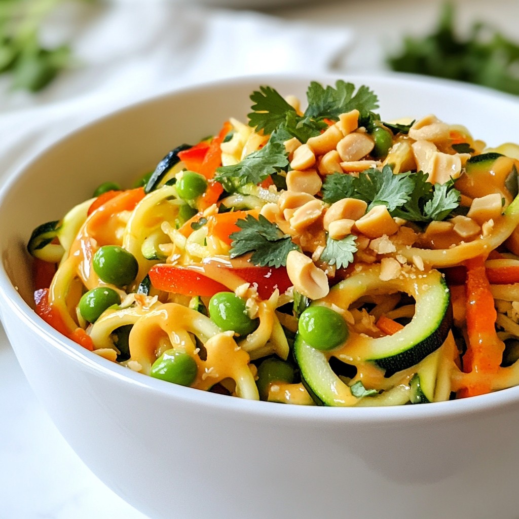 Thai Peanut Zoodle Bowls Flavorful and Easy Recipe