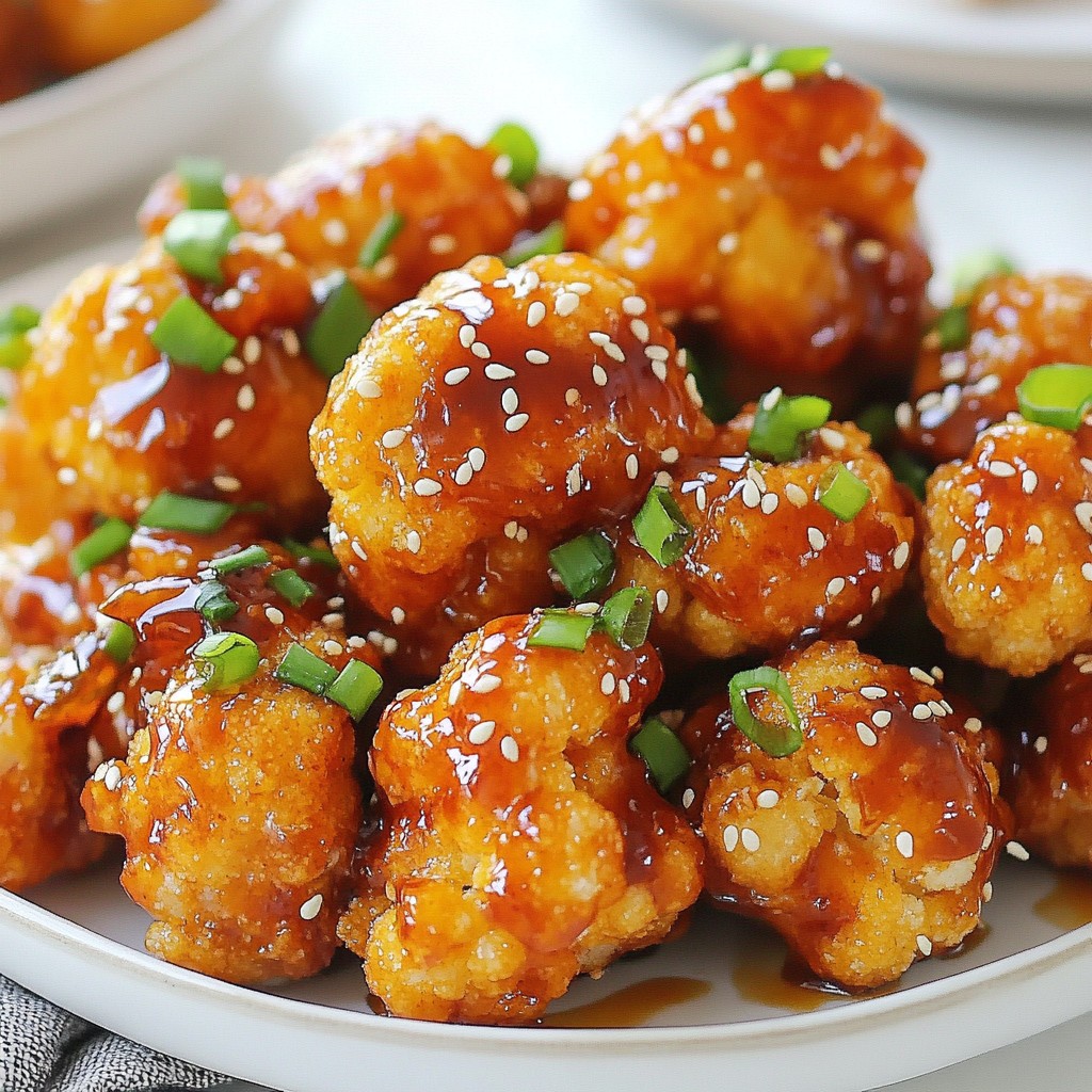 Sticky Sesame Cauliflower Bites Flavorful Snack Delight