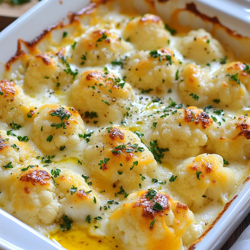 Cheesy Cauliflower Au Gratin Tasty and Simple Recipe