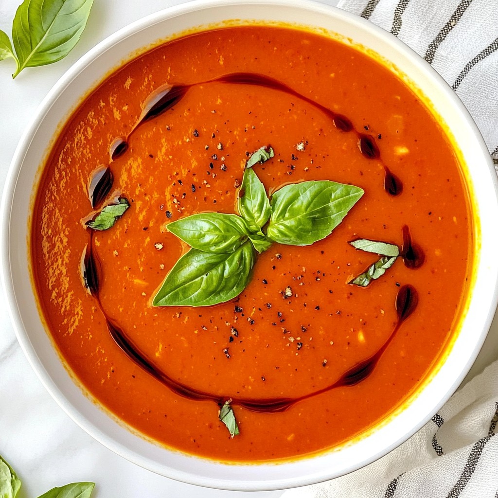 Roasted Garlic Tomato Soup Rich and Flavorful Delight