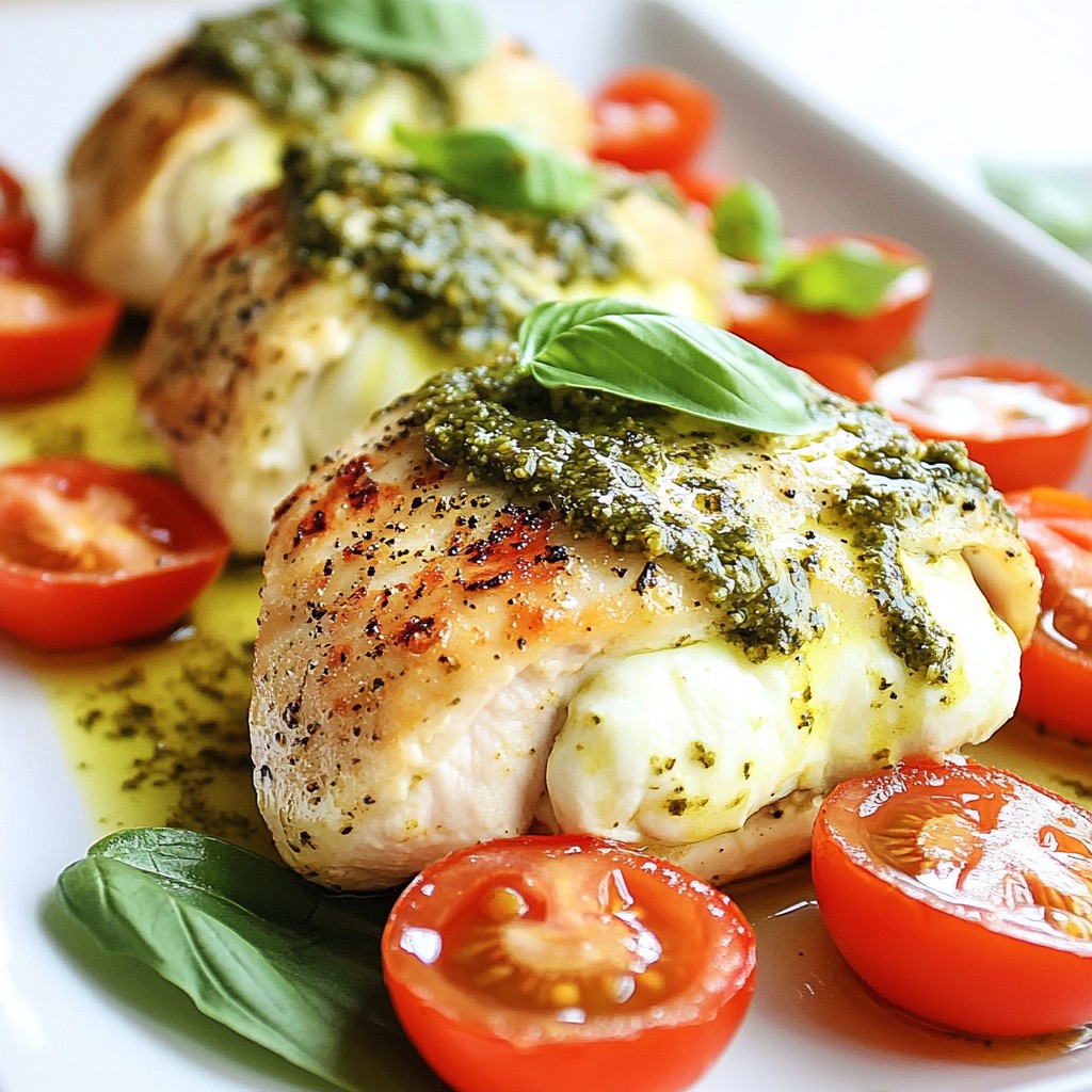 Pesto Mozzarella Stuffed Chicken Juicy and Flavorful Meal