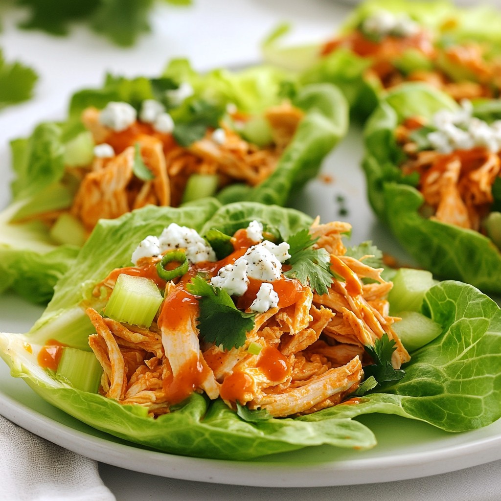 Healthy Buffalo Chicken Lettuce Wraps Satisfying Meal