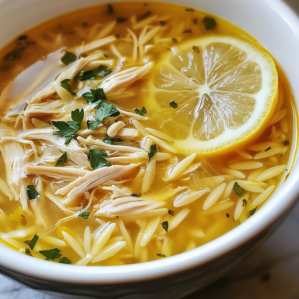 Greek Lemon Chicken Soup Flavorful Comfort in a Bowl