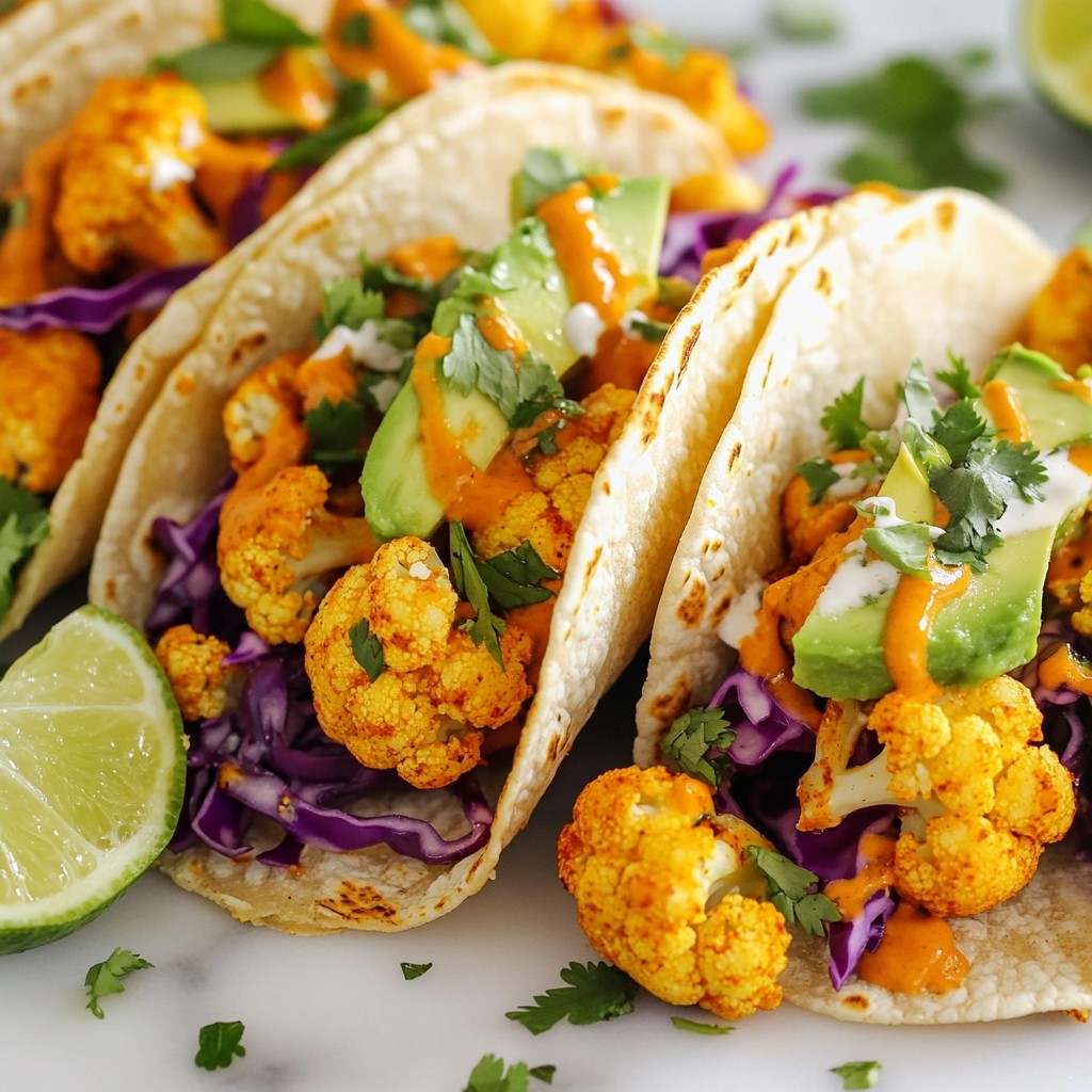 Vegan Buffalo Cauliflower Tacos Flavorful and Easy Meal