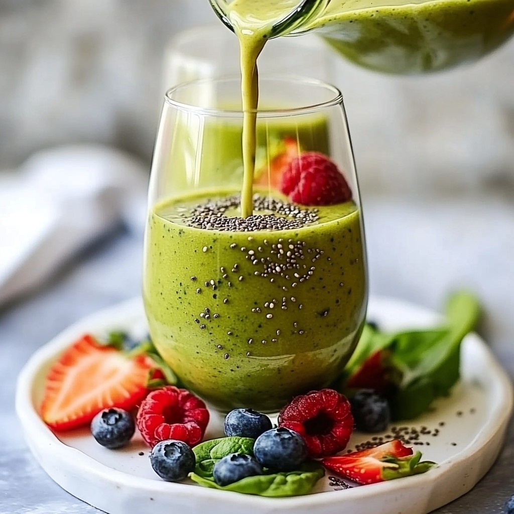 Triple Berry Spinach Smoothie Healthy and Energizing Drink