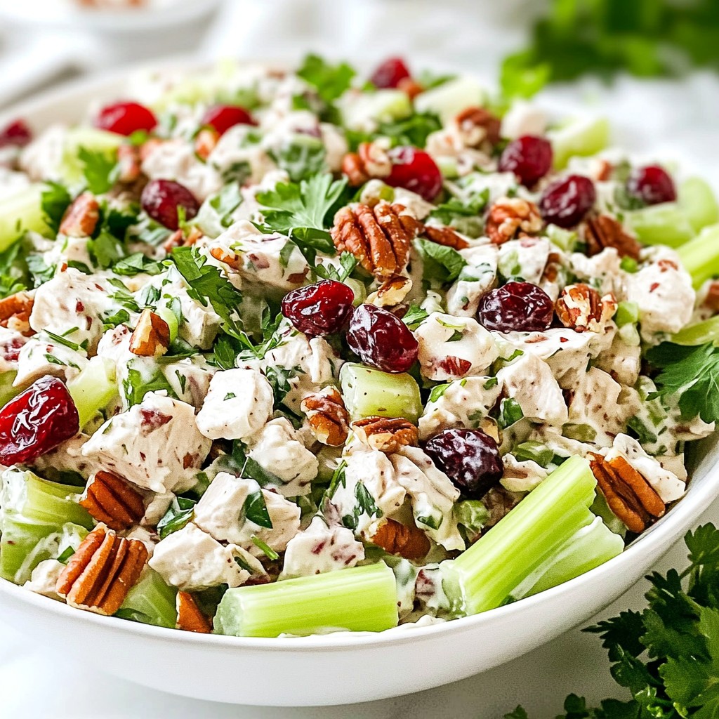 Cranberry Pecan Chicken Salad Fresh and Healthy Dish