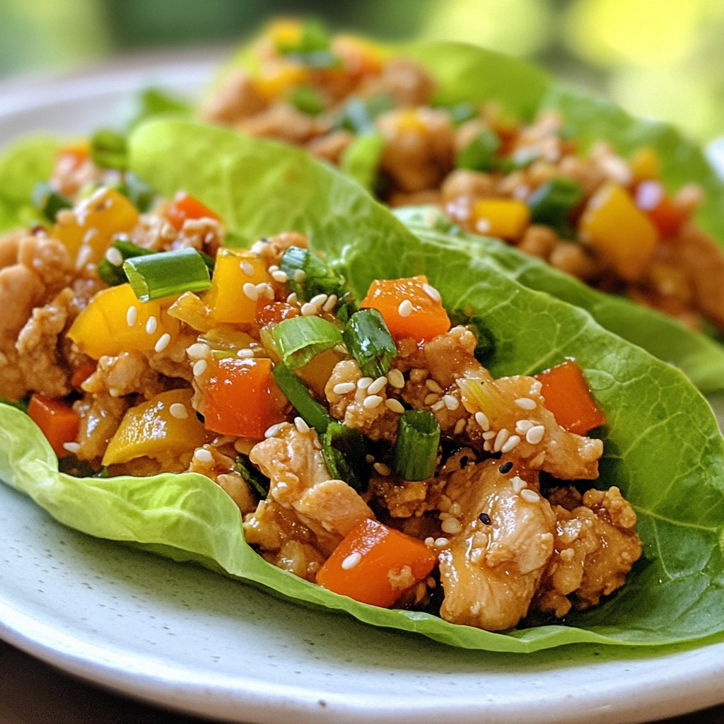 Savory Sesame Ginger Chicken Lettuce Wraps Recipe