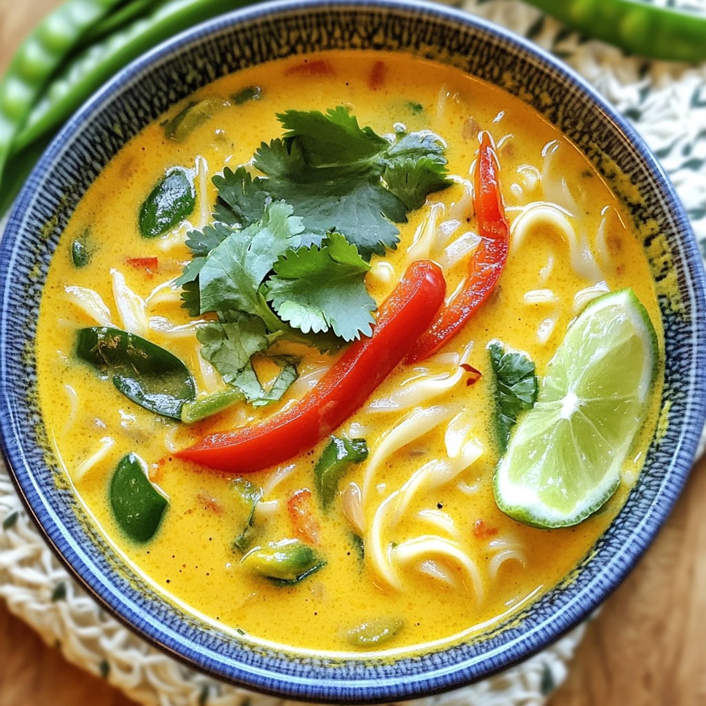 Thai Coconut Curry Noodle Soup Flavorful and Simple Dish