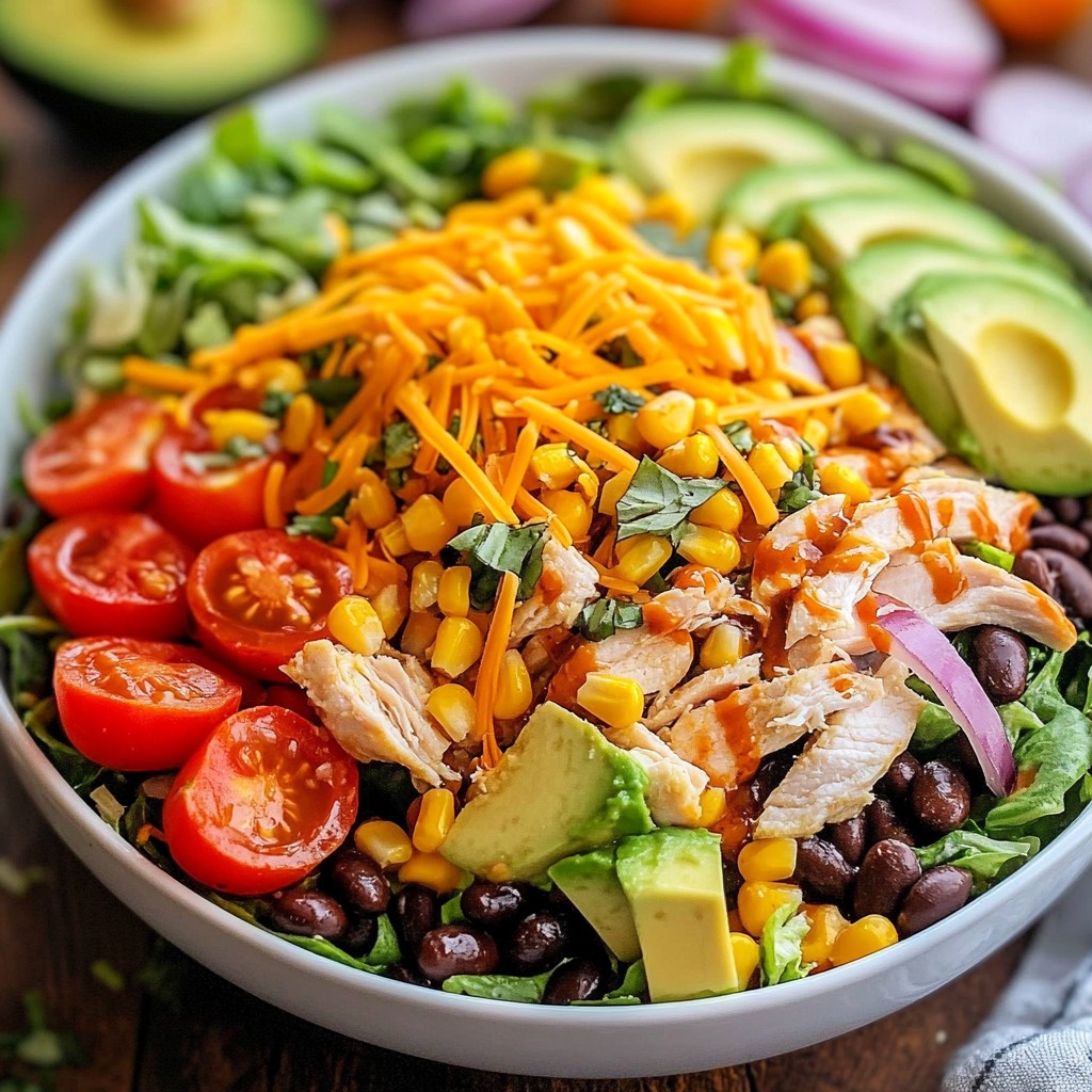 BBQ Ranch Chicken Salad Fresh and Flavorful Dish