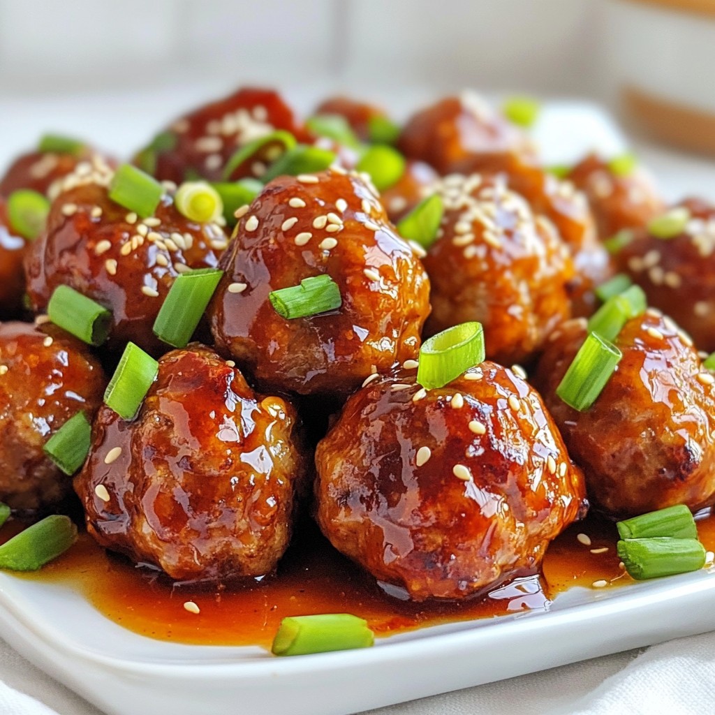 Sticky Honey Garlic Meatballs Flavorful and Easy Meal