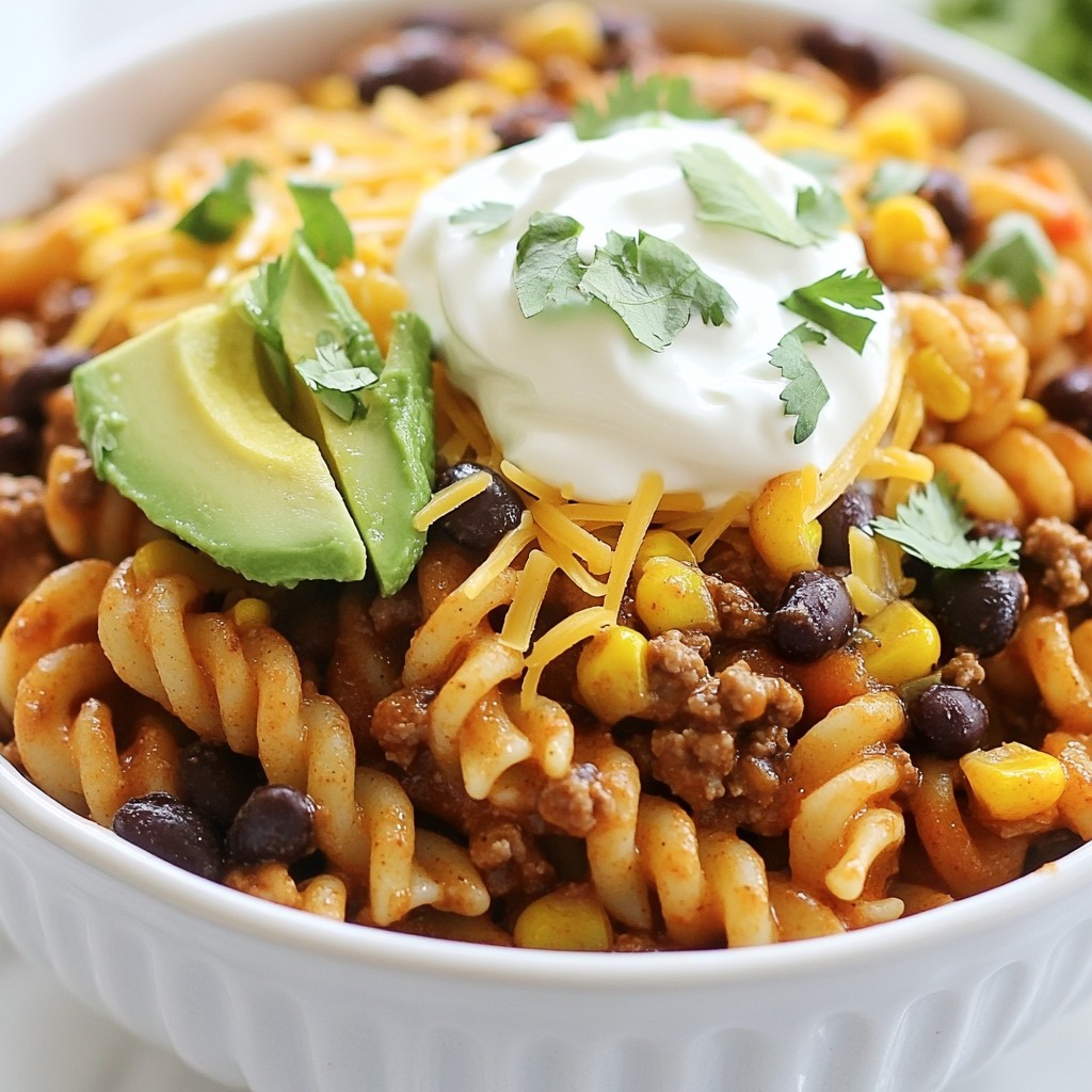 One-Pot Taco Pasta Flavorful Family Meal Recipe