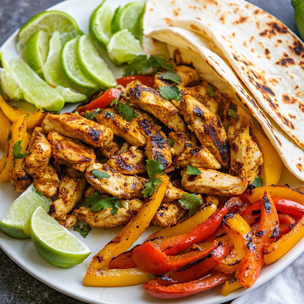 Chili Lime Grilled Chicken Fajitas Flavor Burst Meal