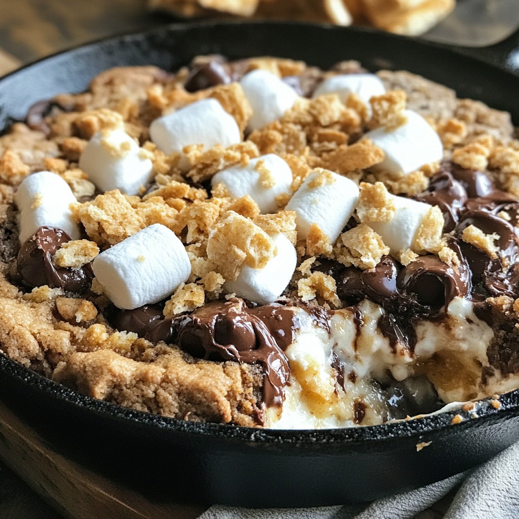 S’mores Skillet Cookie Delightful and Easy Recipe