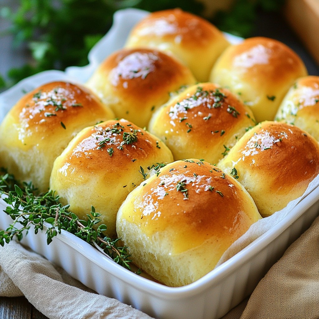 Garlic Herb Dinner Rolls Soft and Flavorful Treat