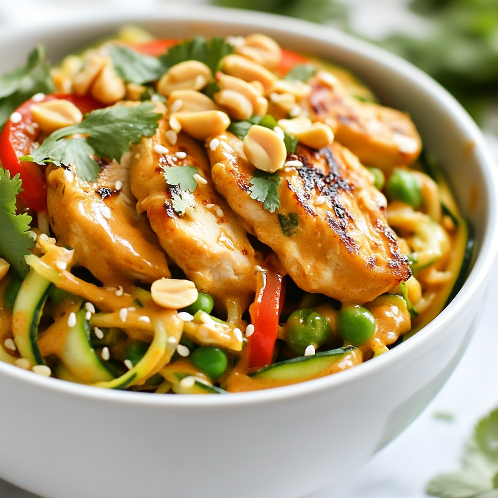 Thai Peanut Chicken Zoodles Tasty and Healthy Twist