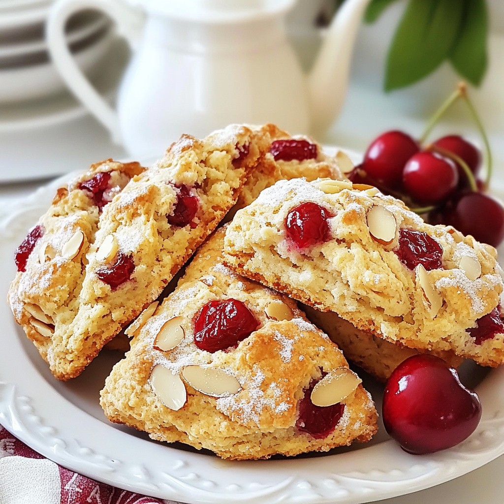 Cherry Almond Scones Delightfully Flaky Treat Recipe