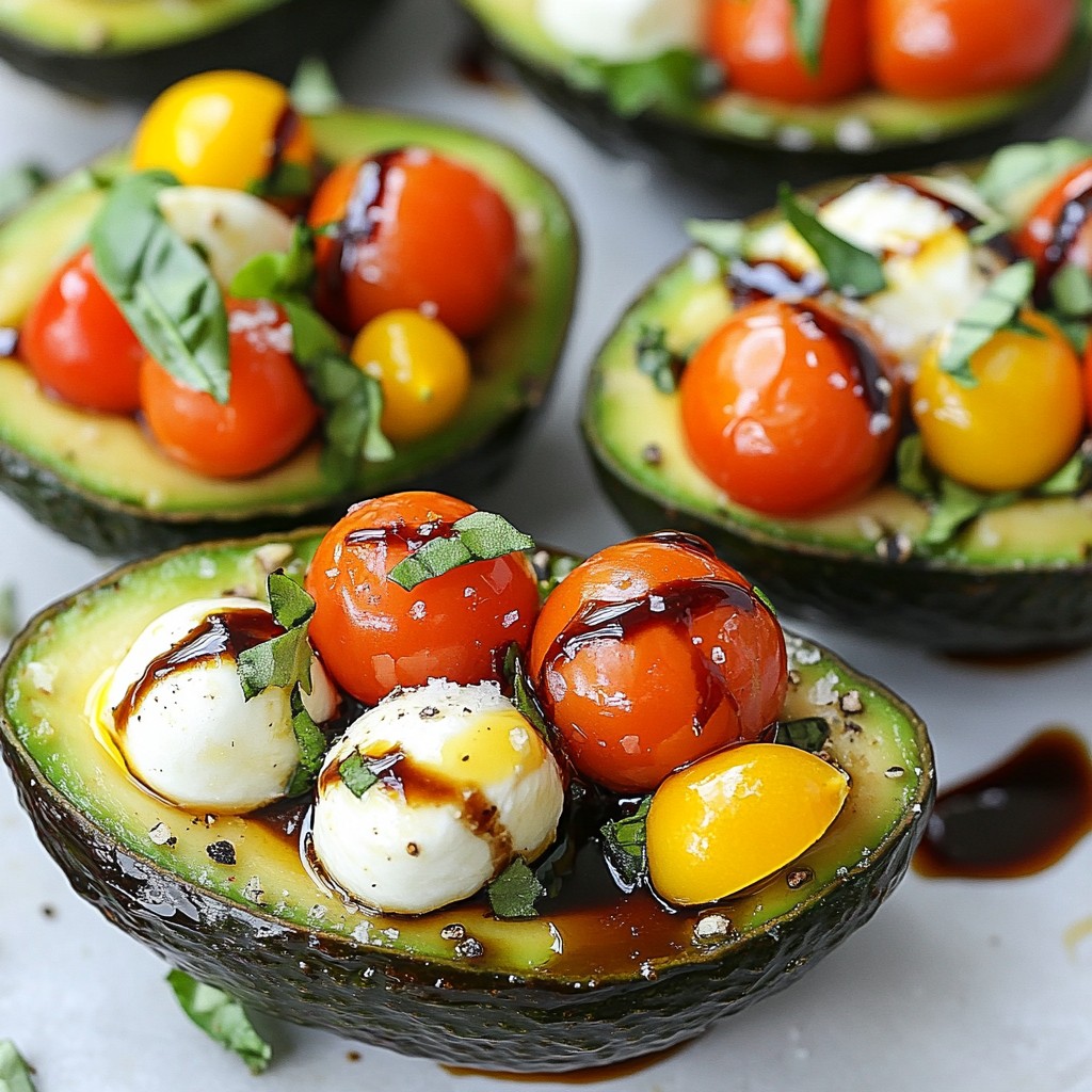Caprese Stuffed Avocados Fresh and Tasty Delight