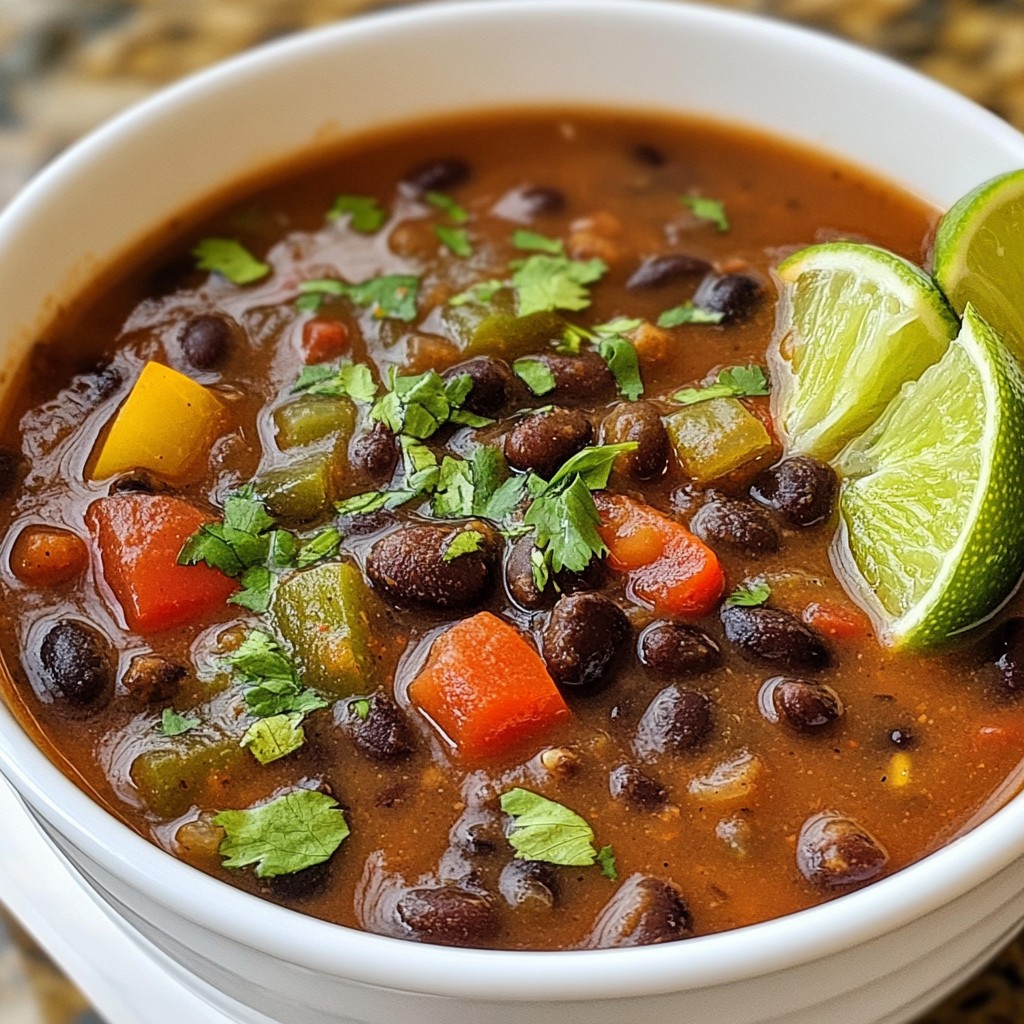 Smoky Black Bean Soup Hearty and Flavorful Recipe