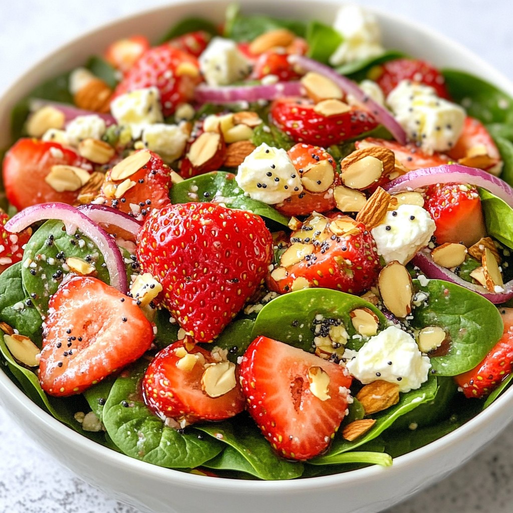 Strawberry Spinach Salad with Poppyseed Dressing Delight