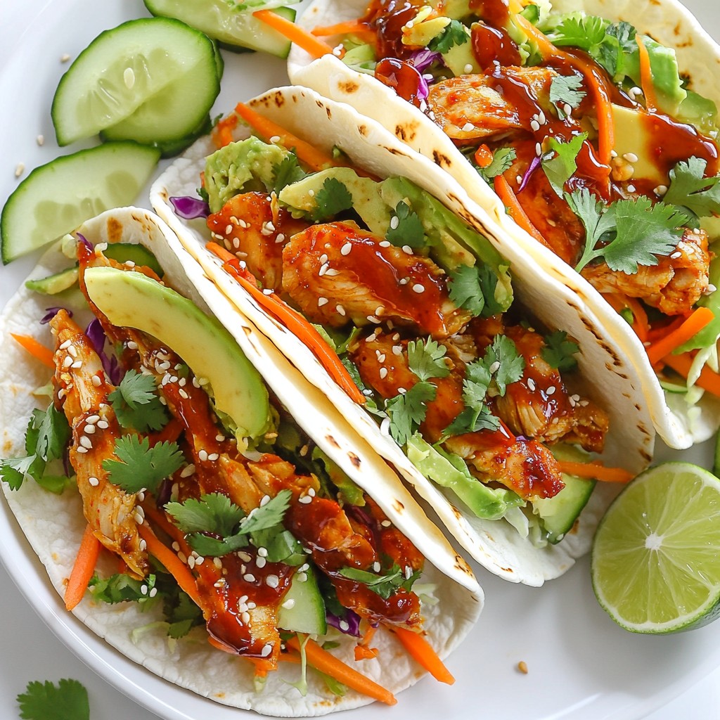 Spicy Korean BBQ Chicken Tacos Flavorful and Easy