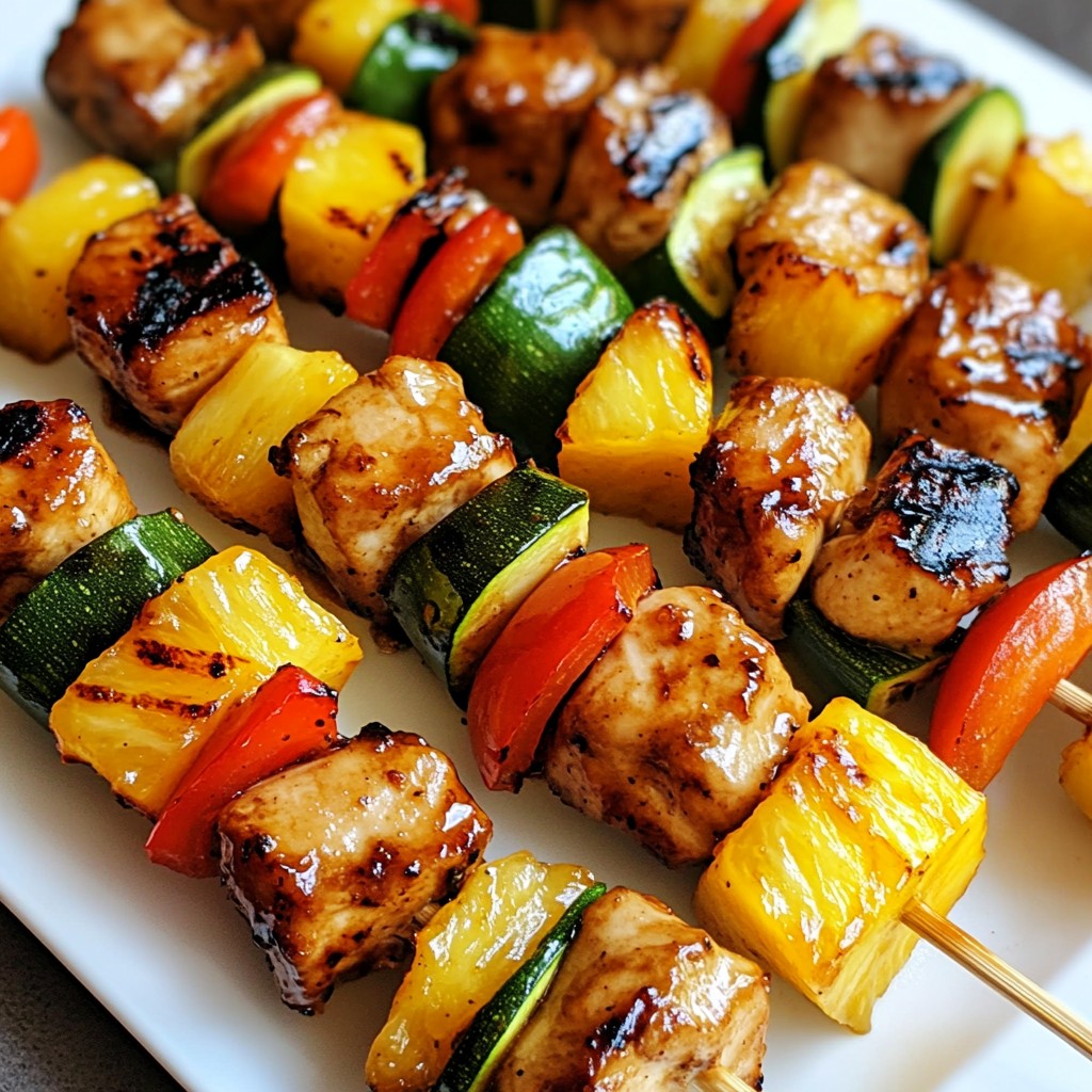 Teriyaki Pineapple Chicken Skewers Juicy and Flavorful