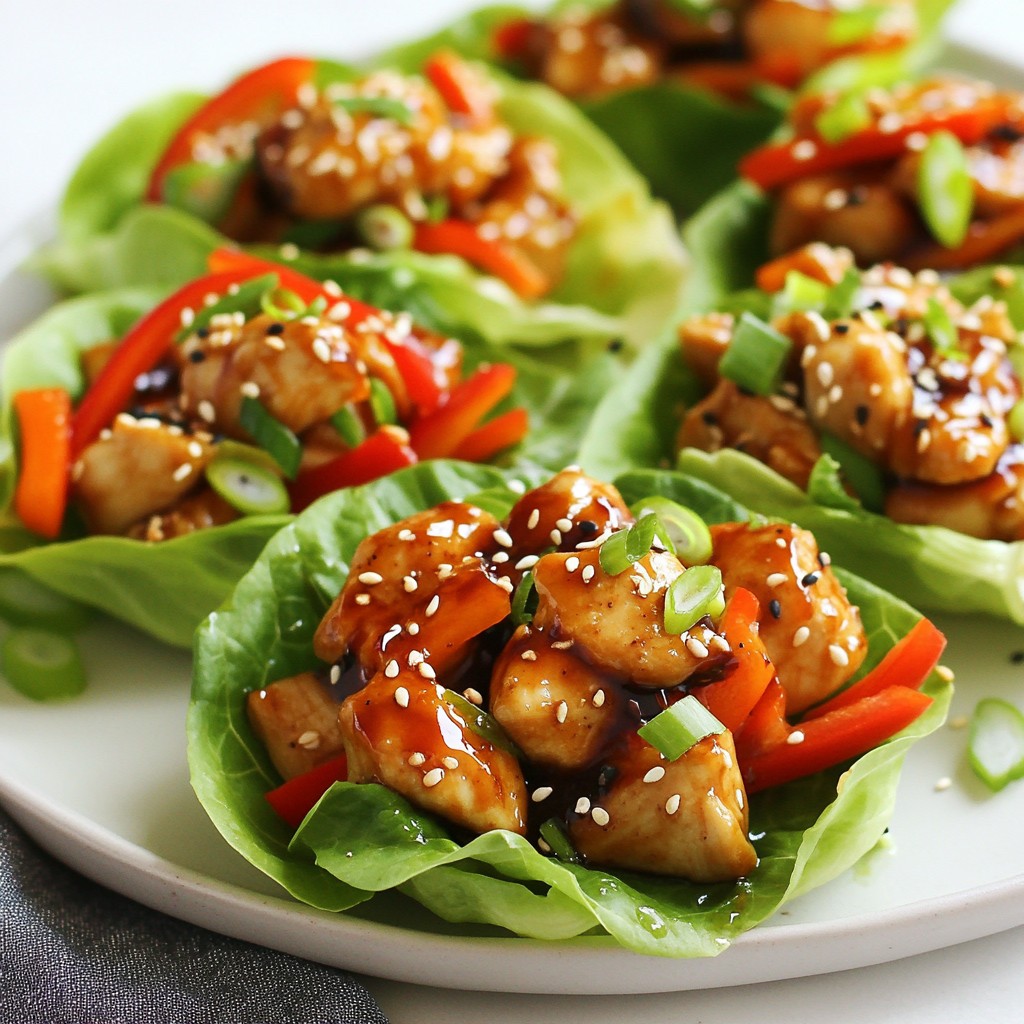 Teriyaki Chicken Lettuce Cups Flavorful Fresh Bites