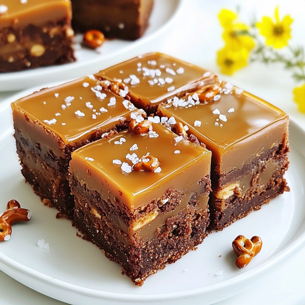 Salted Caramel Pretzel Brownies Irresistible Dessert Treat