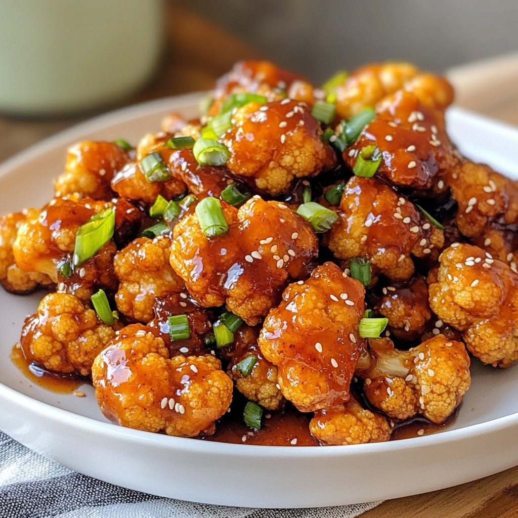 General Tso’s Cauliflower Flavorful Vegetarian Dish