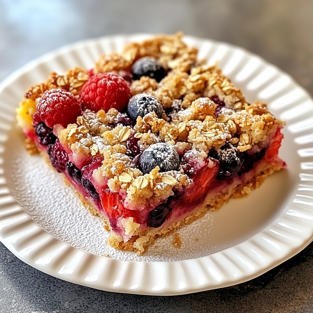 Triple Berry Crumble Bars Delicious and Easy Treat