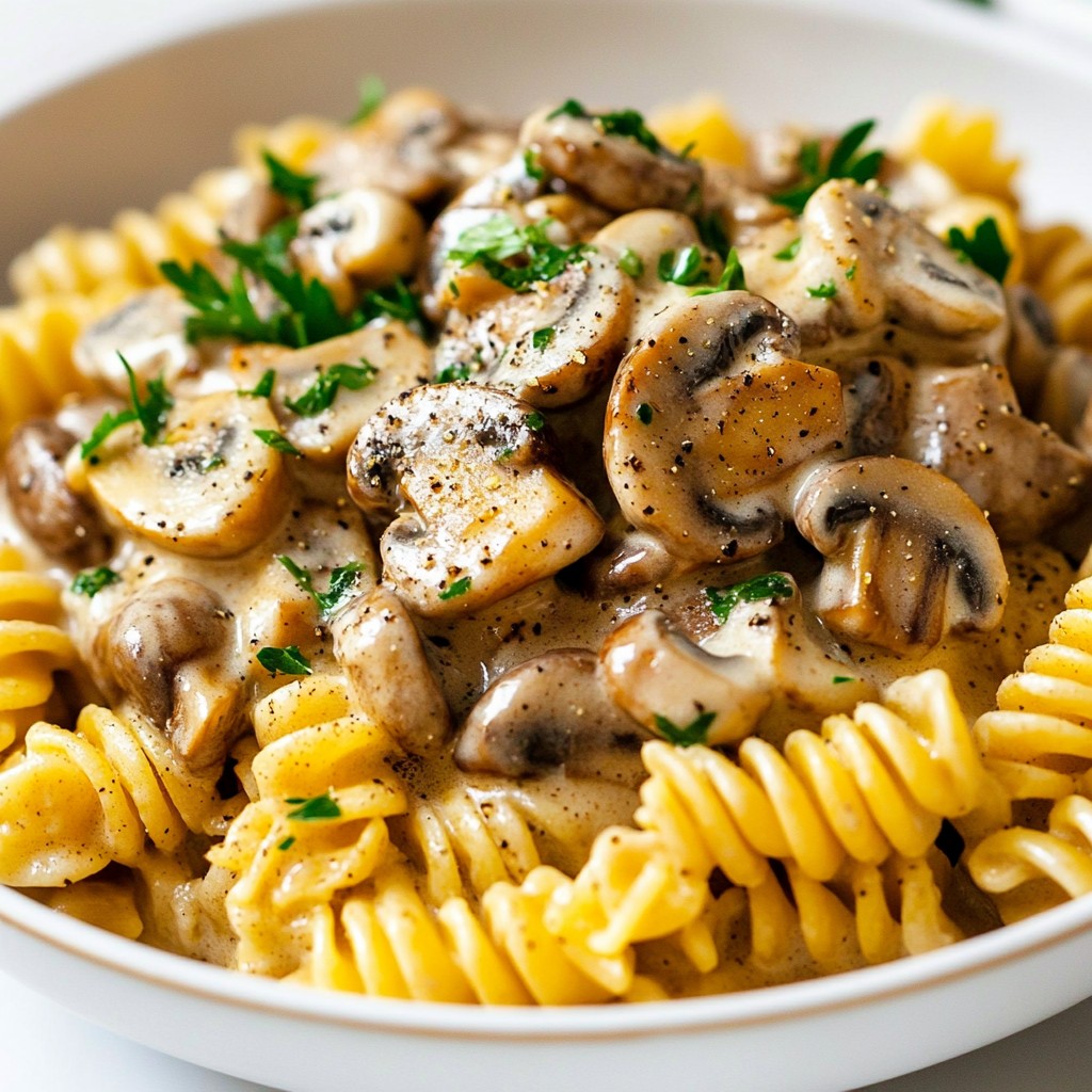 Vegan Creamy Mushroom Stroganoff Simple and Tasty Dish