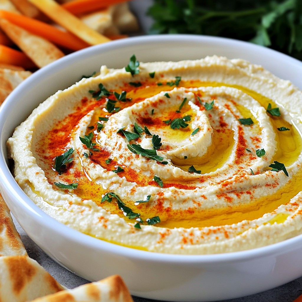 Roasted Garlic Hummus Simple, Flavorful Dip Recipe