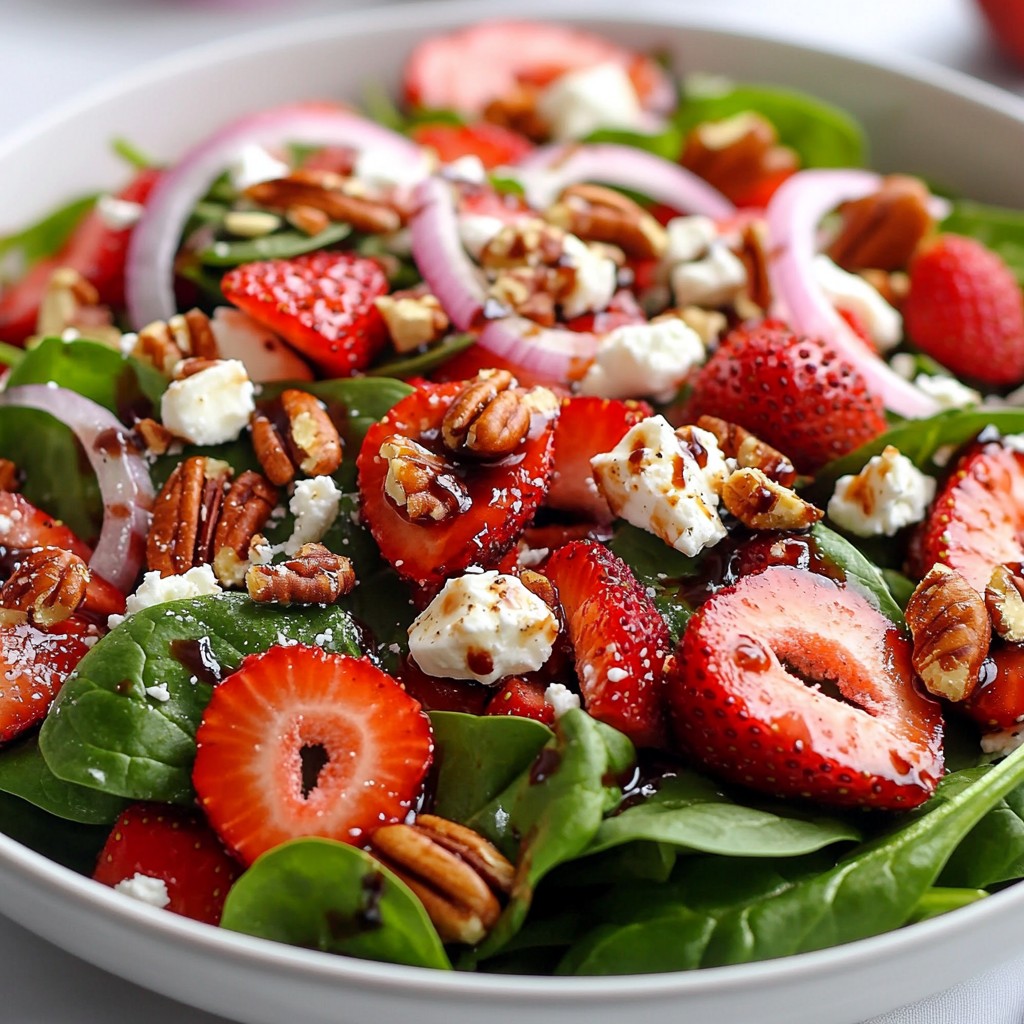 Savory Strawberry Spinach Feta Salad Delight